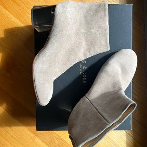 Rag & Bone Drea Suede Boots in Smoke Size 10B